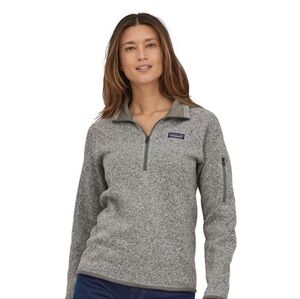 Women's Patagonia "Better Sweater" 1/4 Zip Fleece (color: Birch White)